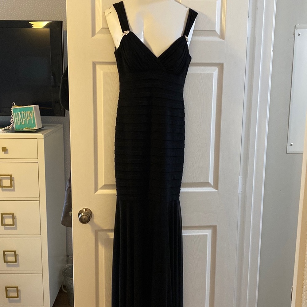 Xscape Black Long Wedding Dress